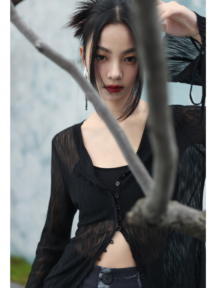 Summer See Through Knitted Top Clon's