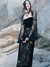 Vague d'or - Strap Night Dress & Deep Lace Shoulder Cover Gown