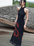 Red Dragon - Sleeveless Contemporary Cheongsam Dress