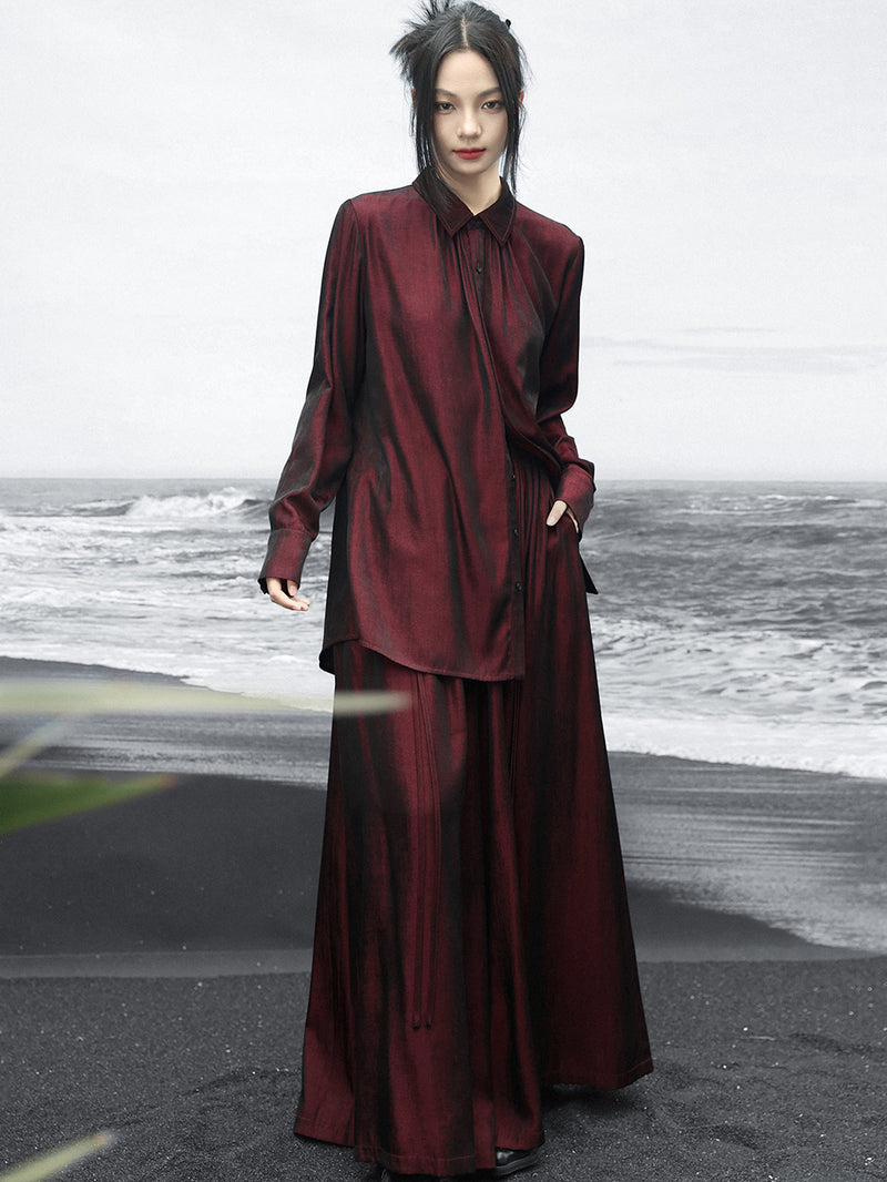 Cerise - Silky Satin Shirt & Pants – Clon's