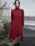 Vieux Rouge - Knitted Turtleneck Dress