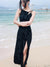 Deep Prunier - Irregular Collar Night Dress