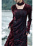 Gothique Rouge - Velvet Lace Detailed Dress